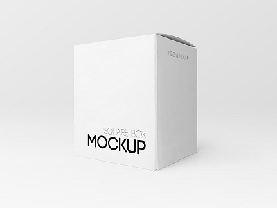 Free Square Box PSD MockUp in 4k