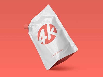 Free Doypack Foil Bag v02 PSD MockUp in 4k