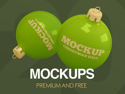 20 Premium and Free Christmas Ball Mockups in PSD