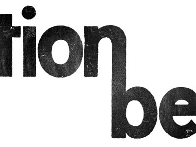 tion be distressed logo type