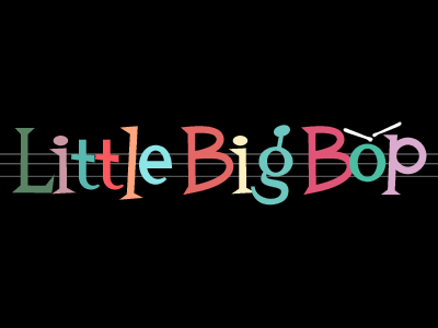 Little Big Bop multicolor text