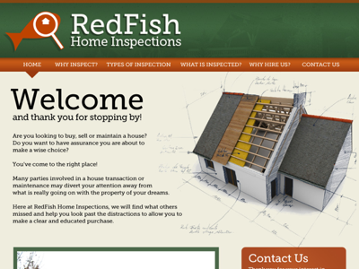 RedFish Two draft green orange website