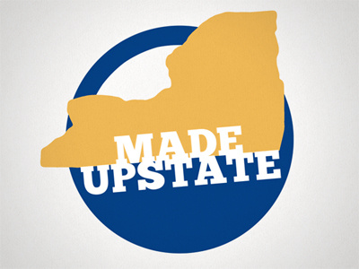 Made Upstate draft blue gold logo