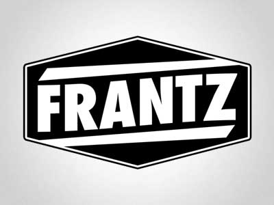 FRANTZ black geometric logo type white