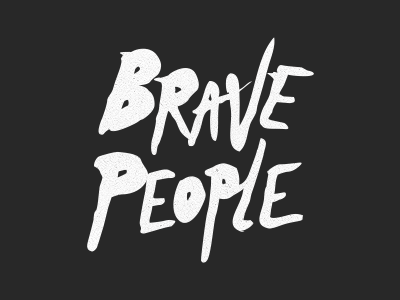 WE ARE BRAVE PEOPLE black and white brave nu digital brave people hand crafted identity illustration new brand new name rebrand