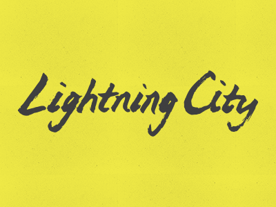 Lightning City branding hand lettered handmade identity illustration logo marker sharpie texture type typography