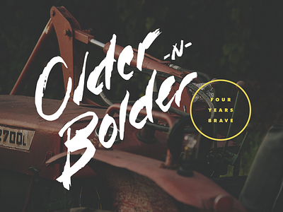 Older-N-Bolder branding brave people custom type hand drawn hand made identity lettering logo photography popular type typography