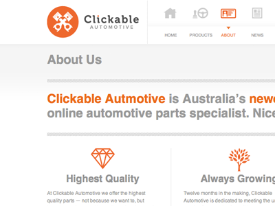 Clickable Automotive Web about clickable automotive icons web screenshot