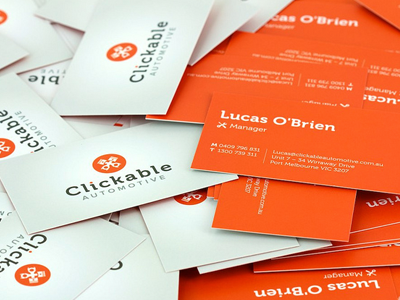 Clickable Automotive Cards business cards clickable automotive design matte print spot varnish