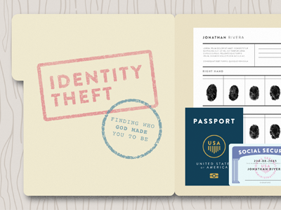 Identity Theft identity theft illustration lifepoint church series branding