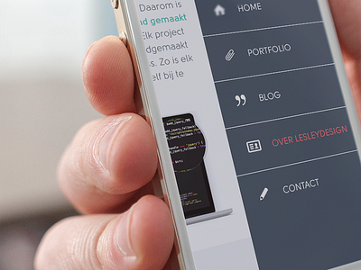 Dribbble Shot clean mobile mobile menu portfolio responsive website wordpress