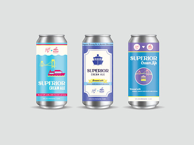 Superior Cream Ale Beer Label Concepts beer can beer label design branding graphic design illustration illustrator packaging packaging design philly artist