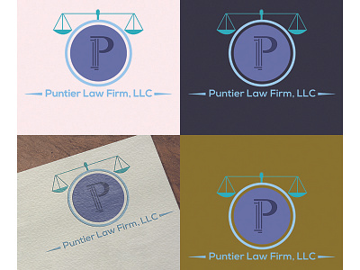 Puntier Law Firm, LLC logo app art branding design icon illustrator logo logos photoshop typography ui ux vector