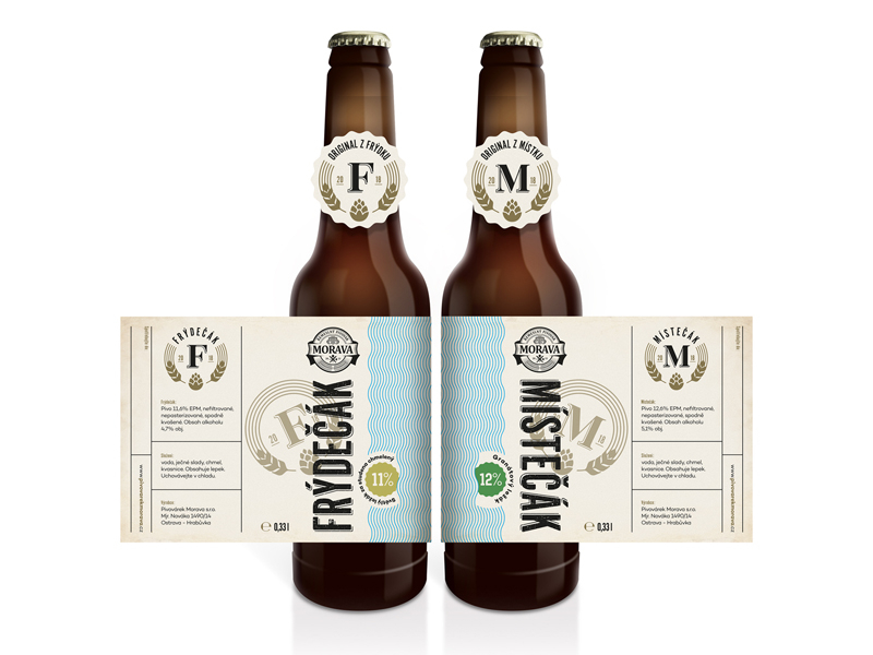 F/M beer graphic design packaging