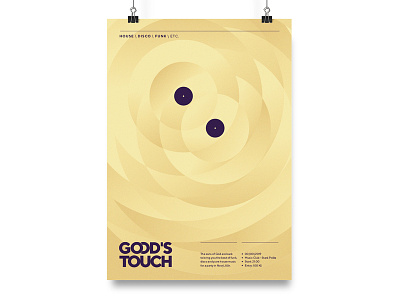 God's touch! house music party poster