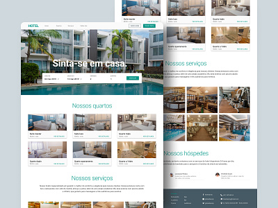 Hotel landpage design home hotel ui web