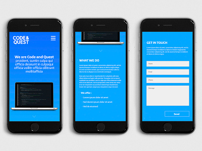 Code and Quest responsive website design