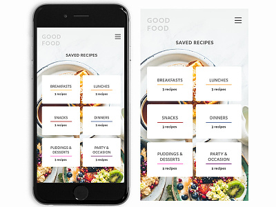 Good Food UI set app design ui ux web