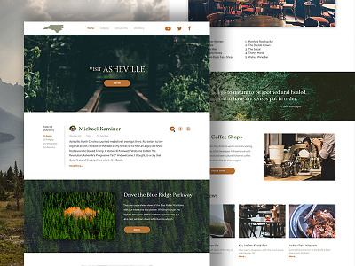 Visit Asheville Site mobile design travel web design website
