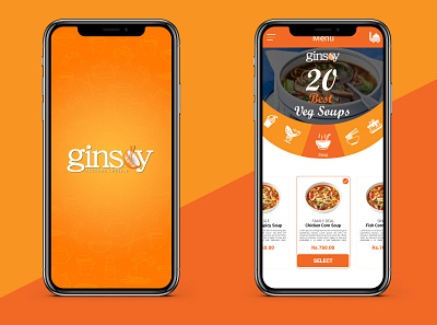 Ginsoy Mobile Application UI app branding chinese design food app ui icon mobile ui restaurant typography ui ux vector