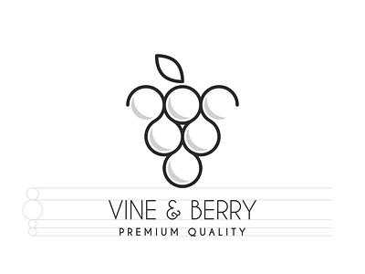 geometric logo with name Vine & Berry berry brand dailylogochallenge design geometric illustrator logo logotype vector vine wine