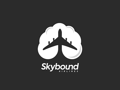 Airline logo - Skybound airline cloud design illustrator logo logotype plane sky vector