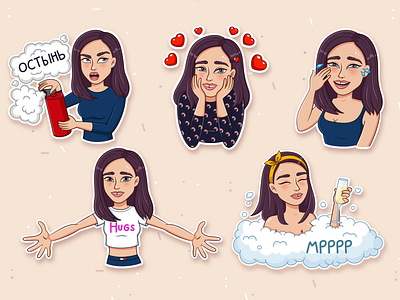 Sticker pack Temnikova summer vibes