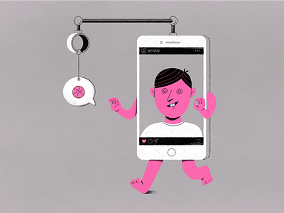 Hey Dribbble! debut dribbble flat hello illustration shot thanks