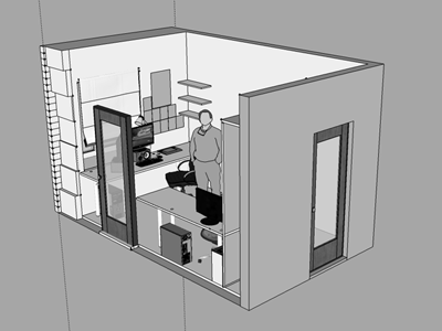 My place google sketchup technical illustration