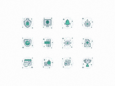 Set of icons icons illustration ui vector