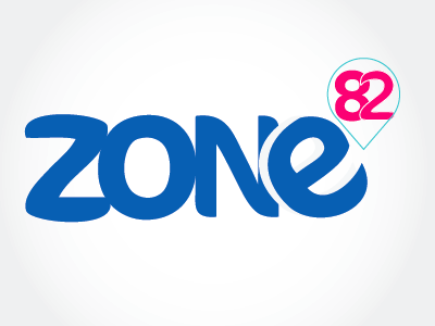 Zone 82 check color font illustrator in logo