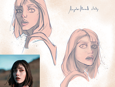 Argular - Round Study #01 angular character design art portrait practice round study