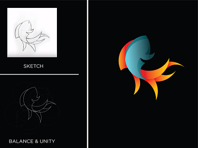 Fish Logo Design From Sketch to Illustration
