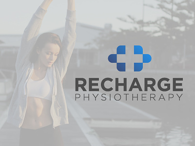 RECHARGE PHYSIOTHERAPY Logo Design adobe illustrator cc blue branding business creativity design elegant graphic design icon illustration illustrator logo logo design medical medical center medical logo physiotherapy logo re branding recharge physiotherapy tayyab tanveer