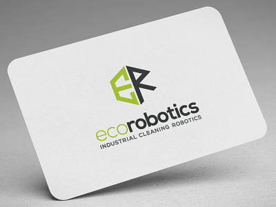 ecoROBOTICS Industrial Cleaning Robotics Logo Design