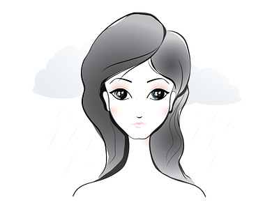 Rainy Day girl illustration illustrator