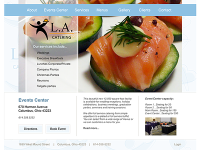 Catering Website website
