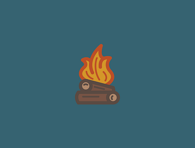 Adventure Pack 5/5 adventure badge camping color design fire firewood illustration illustrator vector