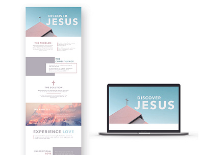 Discover Jesus Web Page christian design dreamweaver jesus landingpage laptop mockup web webdesign