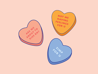 A Gen Z Valentines candy color design genz heart illustration illustrator valentine vector