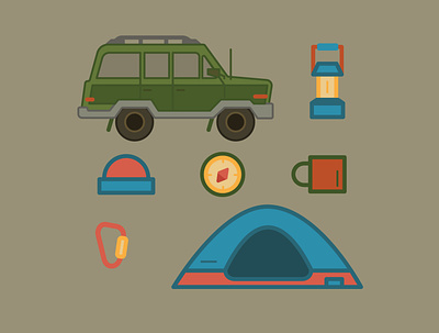 Adventure Pack 2 adventure america badge camping color design illustration illustrator outdoor vector
