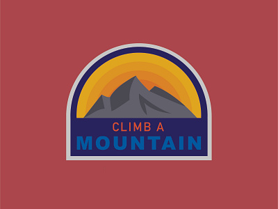 Nature Badge adventure badge climb illustration illustrator mountain nature