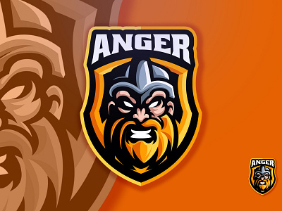 Elements Viking Head Angry Sport Esport Logo