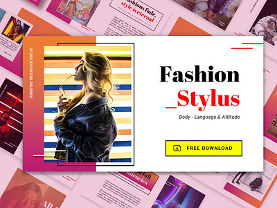Free PowerPoint Template Fashion Style download fashion design free freebie freelance google slides graphic design powerpoint template presentation design 介绍