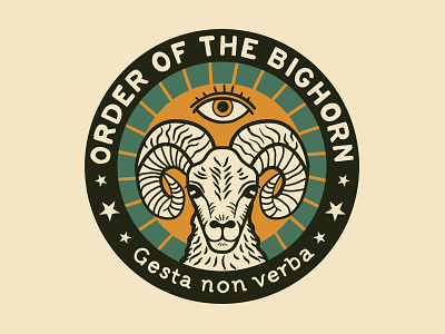 Order of the Bighorn badge bighorn branding graphic illustration logo logodesign vector
