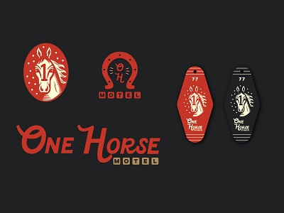 One Horse Motel branding design graphic gritty horse logo horselogo hotellogo illustration logo logodesign logos motellogo vector