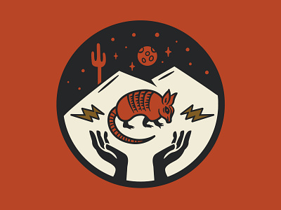 Electric Armadillo armadillo design graphic illustration logo vector