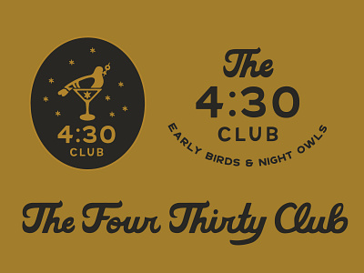 The Four Thirty Club branding graphic logo logodesign