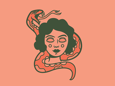 Snakebite design graphic illustration snake tattooflash vector