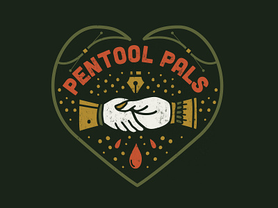 Pentool Pals Badge design graphic illustration vector